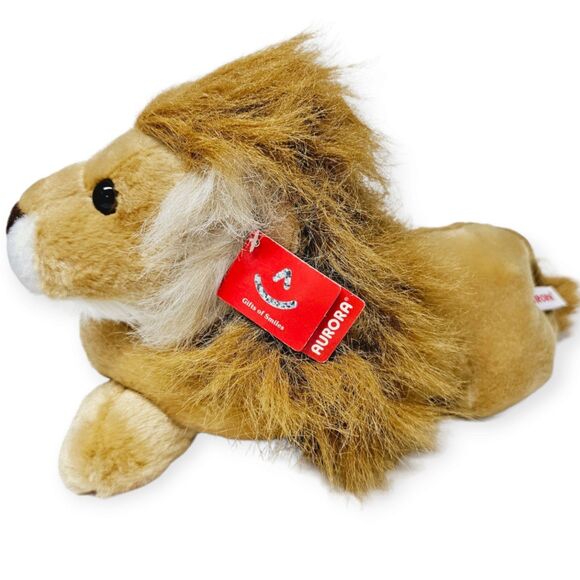 Aurora World Flopsies Leonardus Lion 12" Plush NWT Lying Down Lion 2016 WT - Picture 10 of 10
